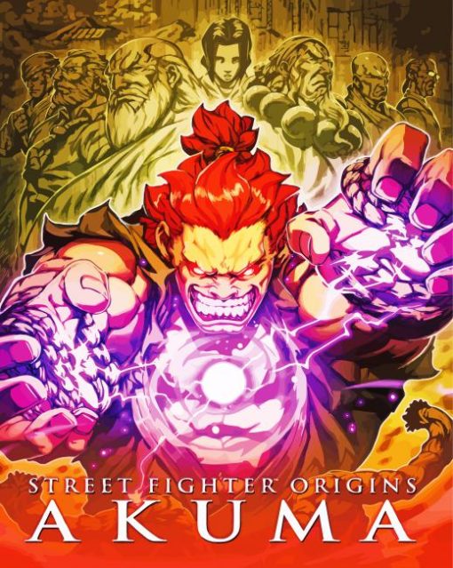 Street Fighter Origins Akuma Poster paint by number