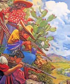 Strong Women In Mexican Revolution paint by number