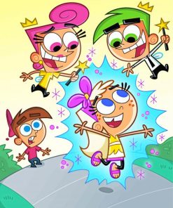 The Fairly OddParents Characters paint by number