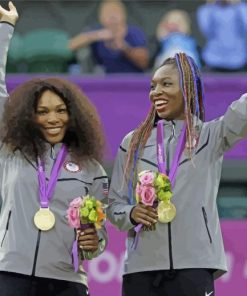 The Williams Sisters Sport Players paint by number