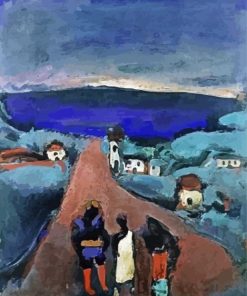 Tree Persons In British Landscape By Georges Rouault paint by number