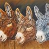 Trio Donkeys paint by number