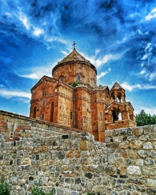 Turkey Akhtamar Church Island paint by number