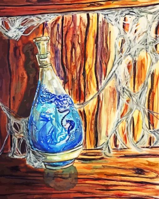 Woman In Bottle Art paint by number