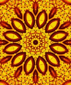 Yellow Flower Kaleidoscope paint by number
