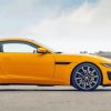 Yellow Jaguar F Type Car Paint by number