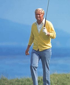 Young Jack Nicklaus paint by number