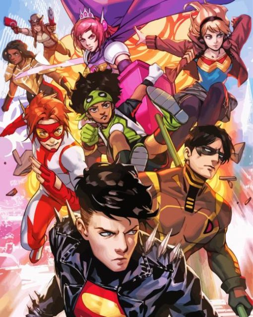 Young Justice paint by number