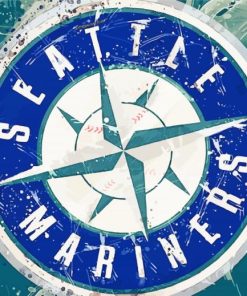 Abstract Mariners Logo paint by number