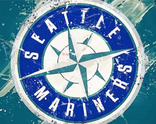 Abstract Mariners Logo paint by number