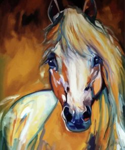 Abstract Horse paint by number