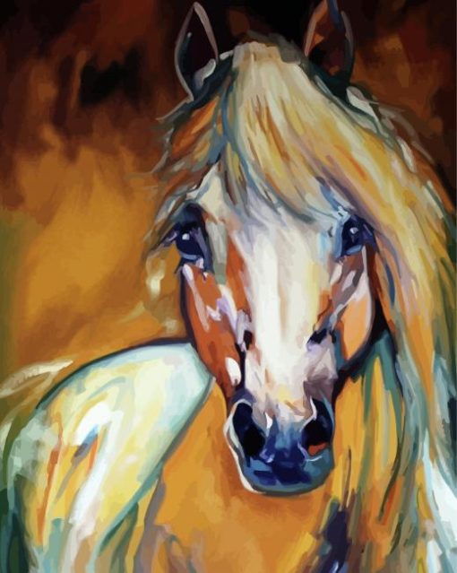 Abstract Horse paint by number