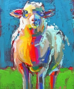Abstract Sheep Animal paint by number