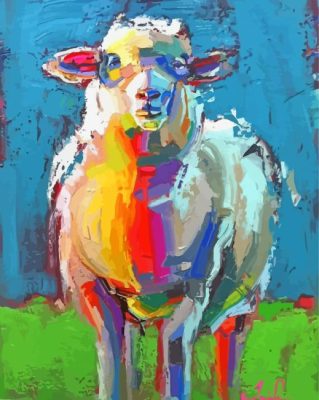 Abstract Sheep Animal paint by number