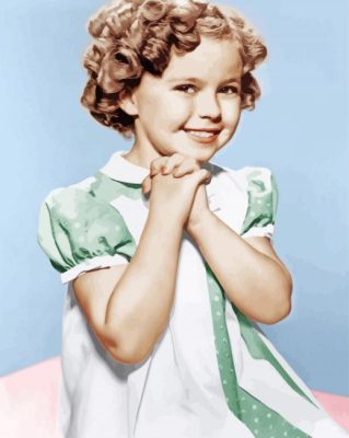 Adorable Shirley Temple paint by number