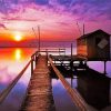 Aesthetic Docks With Sunset paint by number
