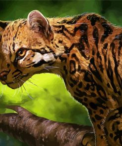 Aesthetic Ocelot Illustration paint by number