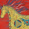 Aesthetic Tribal Horses Art paint by number