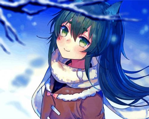 Anime Wolf Girl paint by number