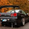 Black Nissan Skyline R34 paint by number