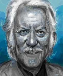 Black And White Donald Sutherland Art paint by number