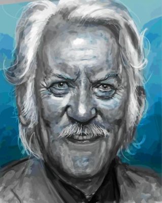 Black And White Donald Sutherland Art paint by number