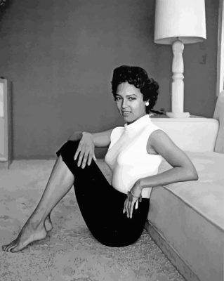 Black And White Dorothy Dandridge paint by number