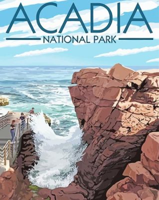 Cadillac Acadia National Park Poster paint by number