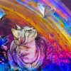 Cat With Butterflies Art paint by number