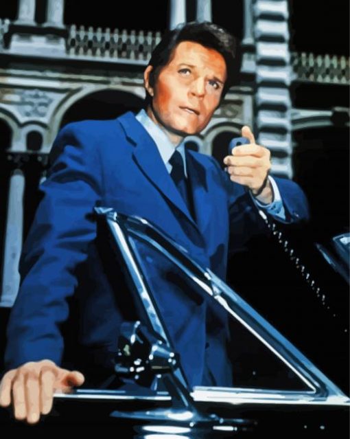 Classy Jack Lord paint by number