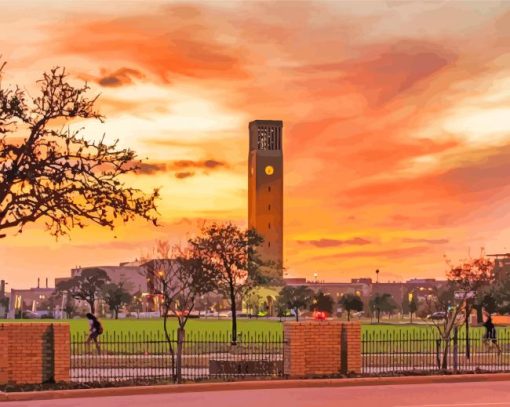 College Station At Sunset paint by number