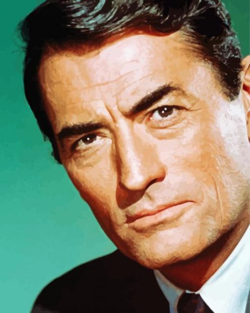 Cool Gregory Peck paint by number