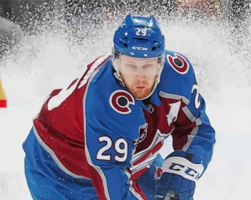 Cool Nathan MacKinnon paint by number