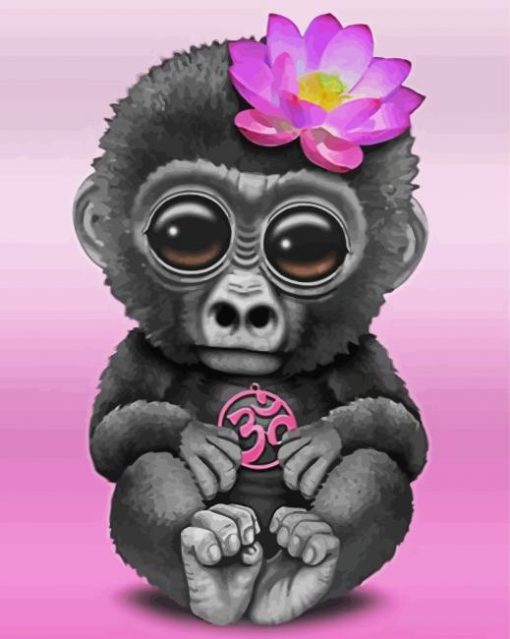 Cute Monkey paint by number