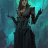 Fantasy Female Vampire Paint by number