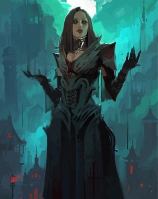 Fantasy Female Vampire Paint by number