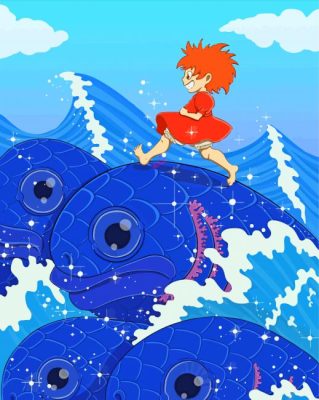 Fish Ponyo Cartoon paint by number