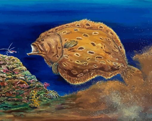 Flounder Fish paint by number