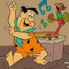 Fred Flintstone Dancing paint by number