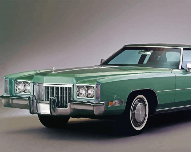 Green Vintage Cadillacs paint by number