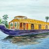 House Boat Art paint by number