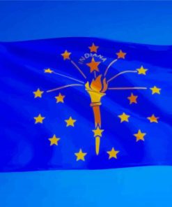 Indiana Flag paint by number