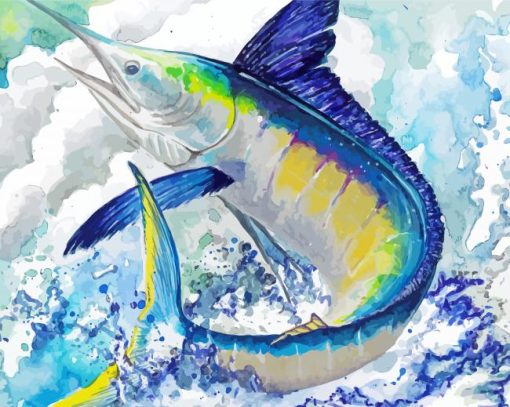 Marlin Fish Art paint by number