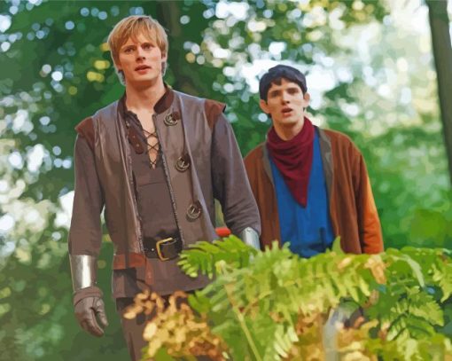Merlin And Arthur Characters paint by number