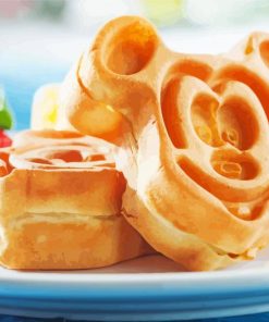 Mickey Mouse Waffles Disney Food paint by number