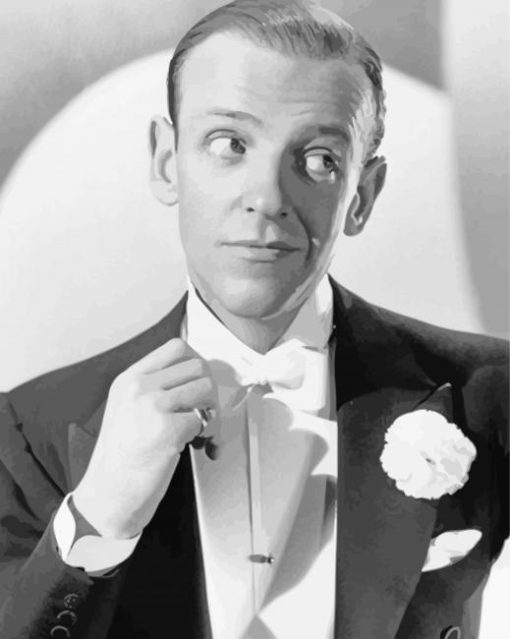 Monochrome Fred Astaire paint by number