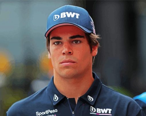 Motorsports Racing Driver Lance Stroll paint by number