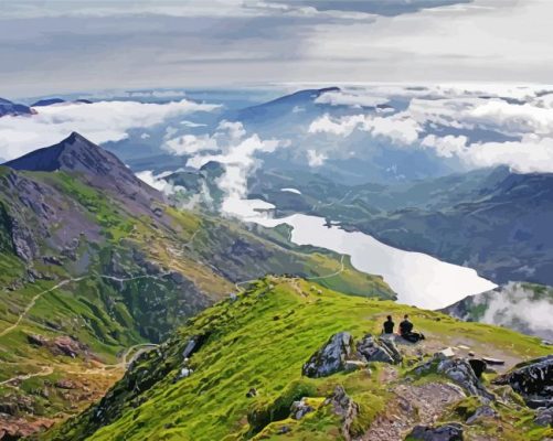 Mount Snowdon Peak paint by number