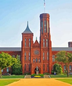Smithsonian Institution Building In Washington DC paint by number