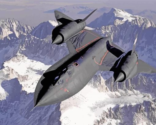 Sr 71 Blackbird paint by number